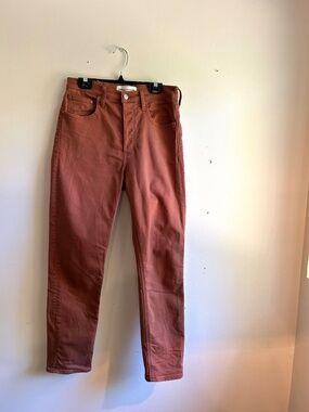 Denim Forum The Yoko High Rise Slim jeans in colour Burnt Copper Size 28
